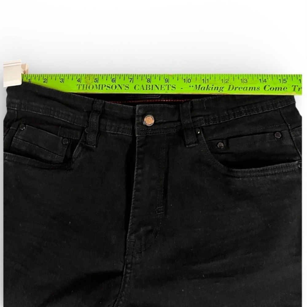 Level 99 Straight Leg Jeans Womens 32/30‎ Black Good Denim Mid Rise Classic - Picture 5 of 5